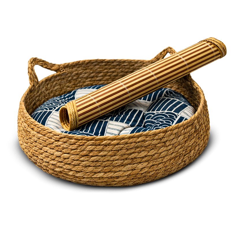 Natural Woven Basket Bed