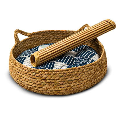 Natural Woven Basket Bed