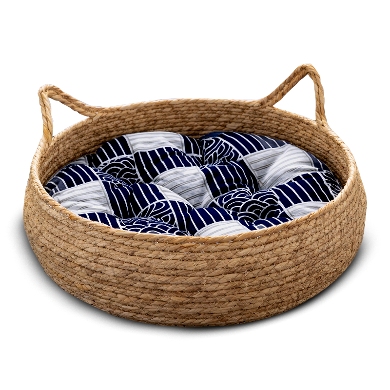 Natural Woven Basket Bed