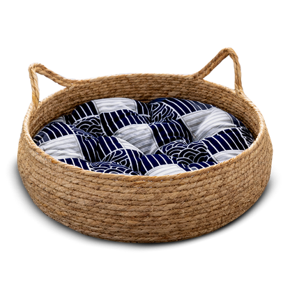 Natural Woven Basket Bed