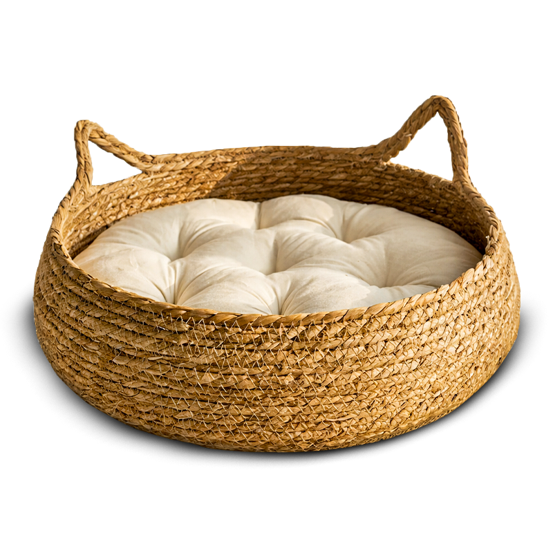 Natural Woven Basket Bed