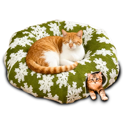 Christmas Cat Tunnel & Nest