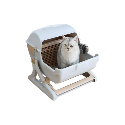 LitterLux Semi-Automatic Litter Box