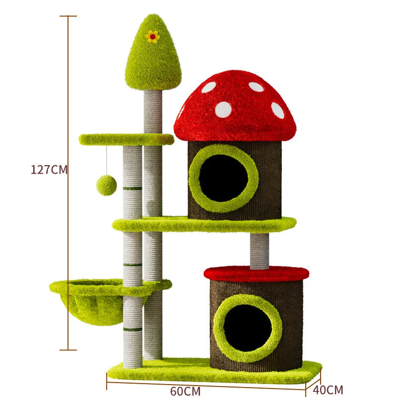 Mushroom Tree Cat Playhouse