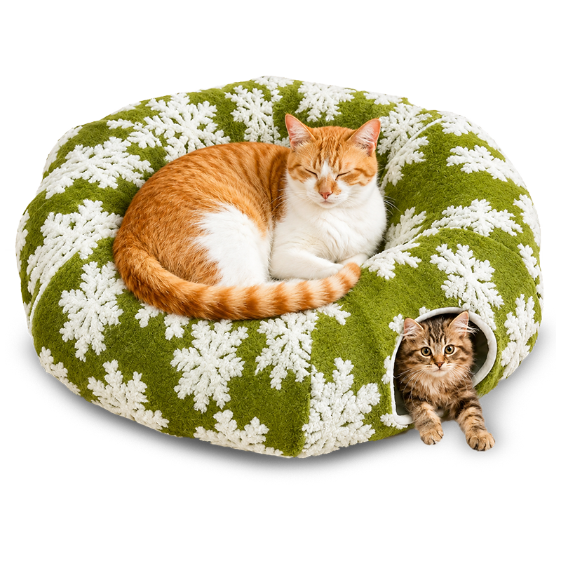 Christmas Cat Tunnel & Nest
